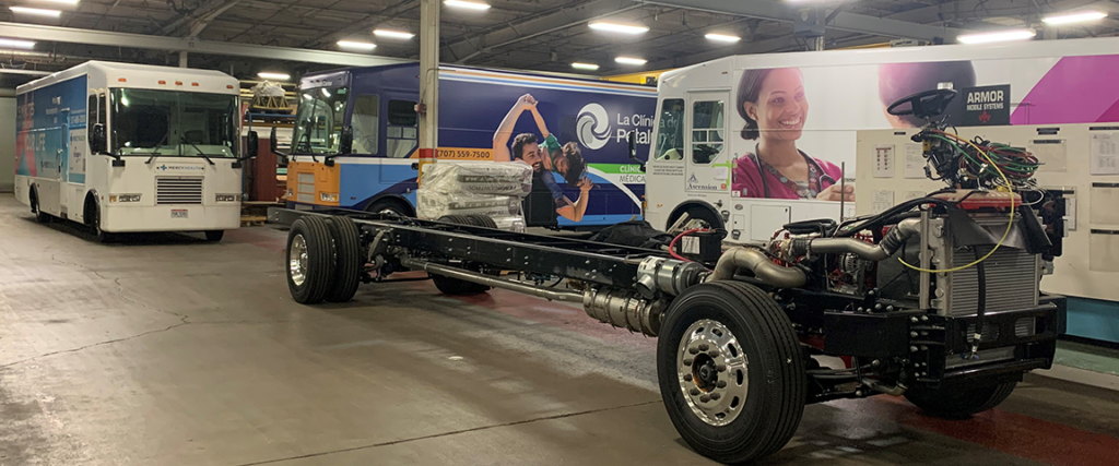 Mobile Medical Vehicles in Shop